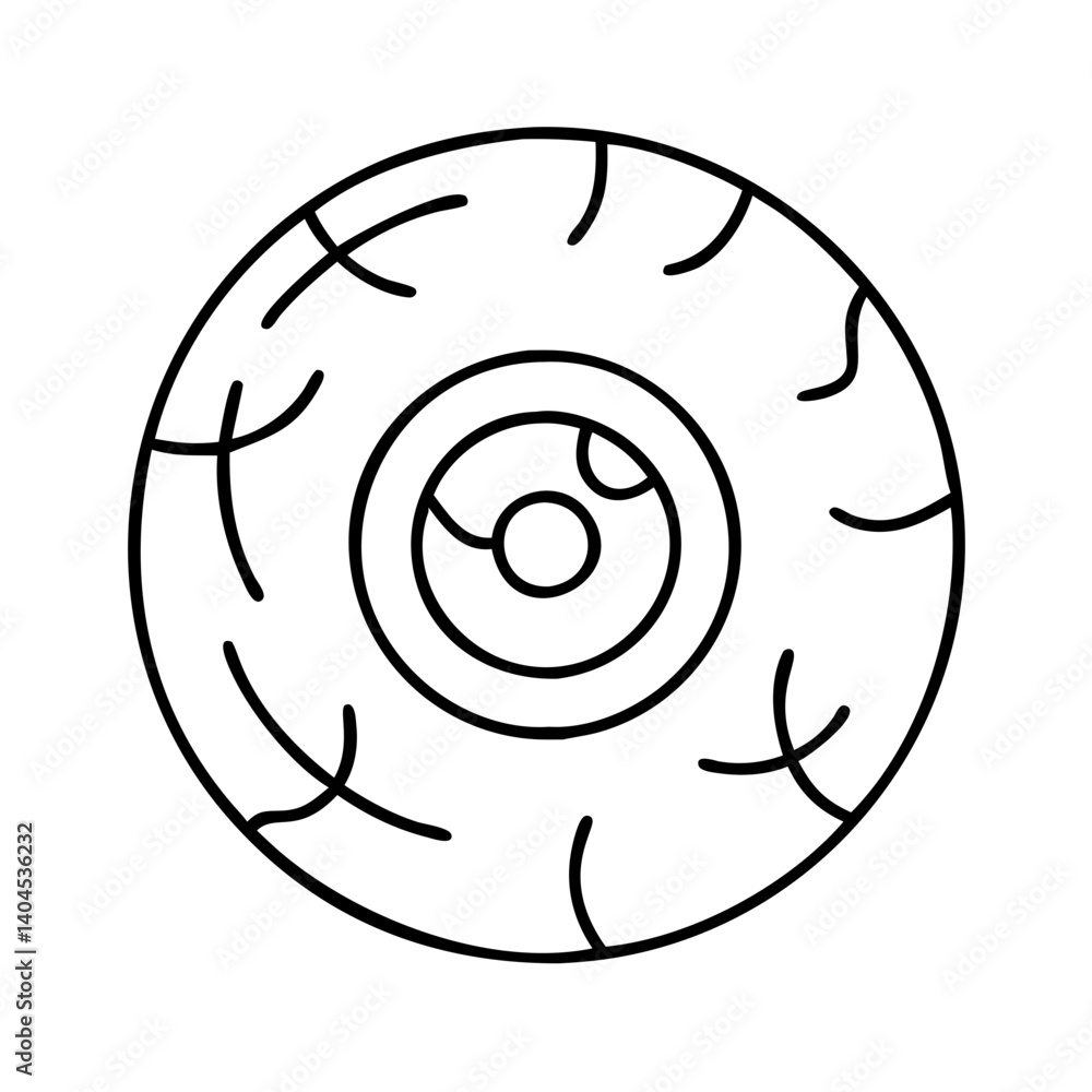 Fototapeta premium eyeball icon, eyeball line art - simple line art of eyeball, perfect for eyeball logos and icons