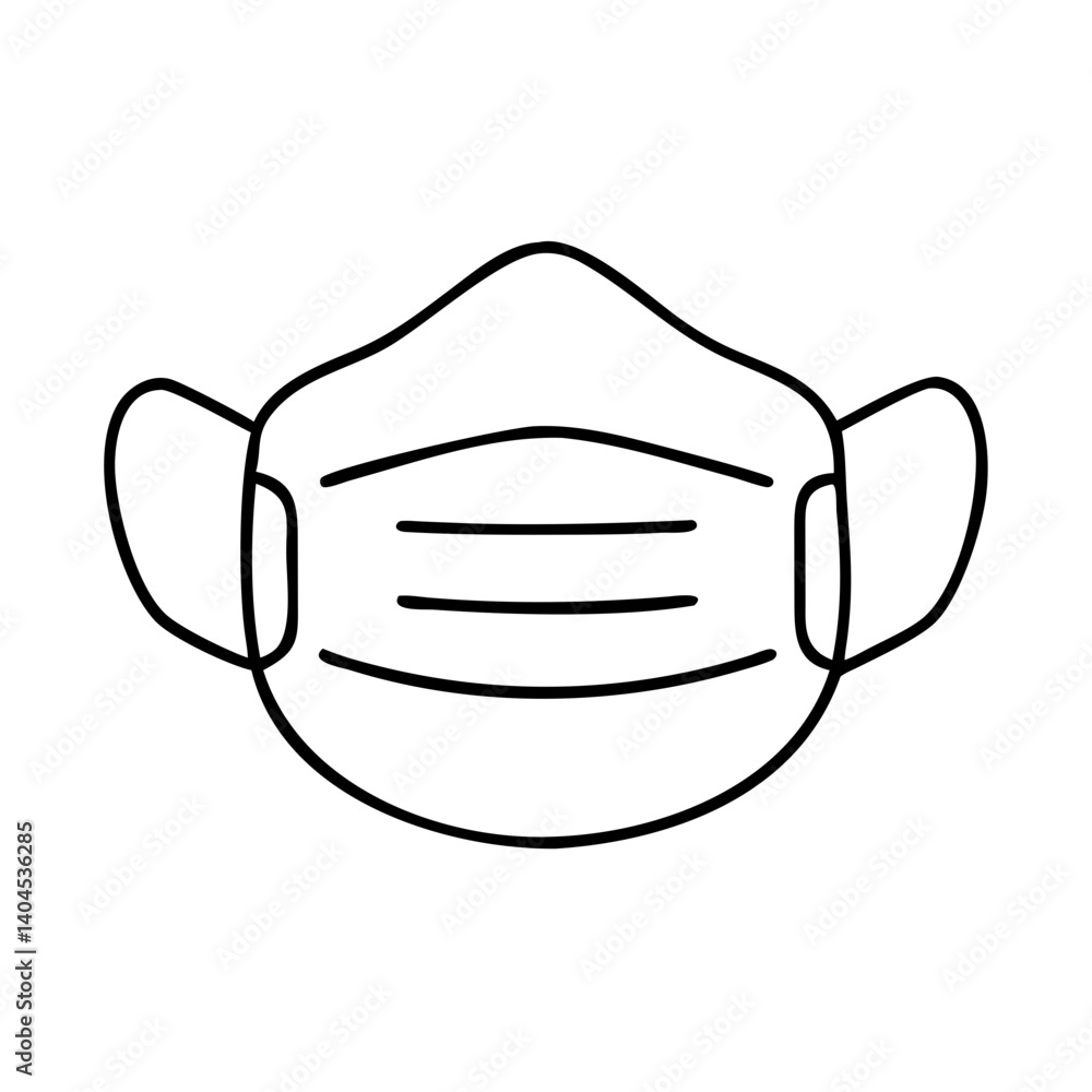 face mask icon, face mask line art - simple line art of face mask, perfect for face mask logos and icons face mask icon, face mask line art - simple line art of face mask, perfect for face mask logos and icons