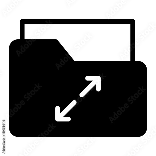 Extract Folder Solid Icon