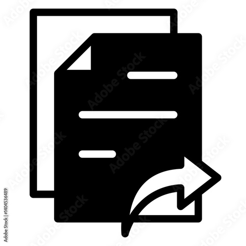Forward Document Solid Icon