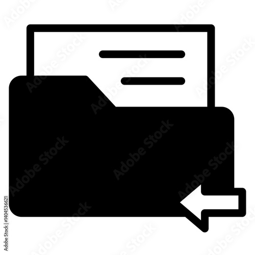 Move In Folder Solid Icon