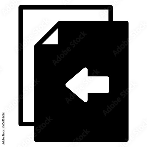 Move In Document Solid Icon