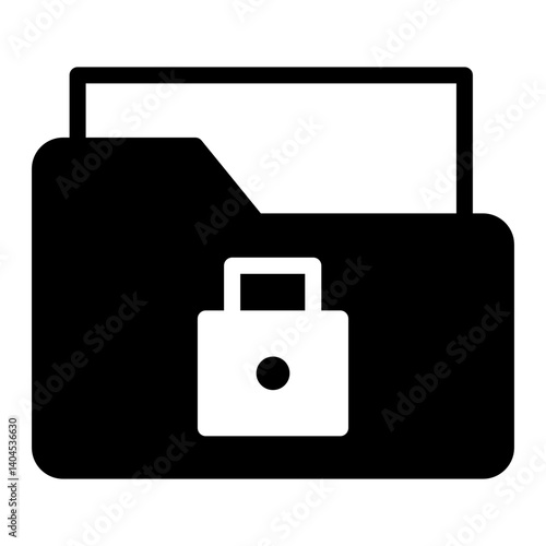 Lock Folder Solid Icon