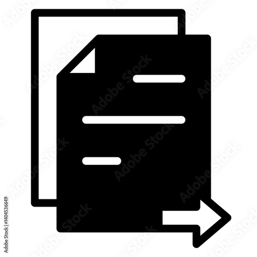 Move Out Document Solid Icon