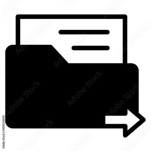 Move Out Folder Solid Icon