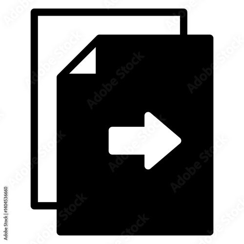 Move Out Document Solid Icon