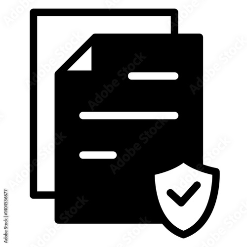 Protection Document Solid Icon