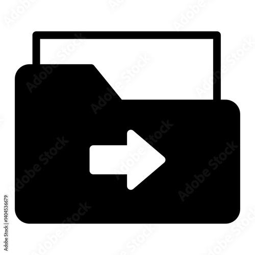 Move Out Folder Solid Icon