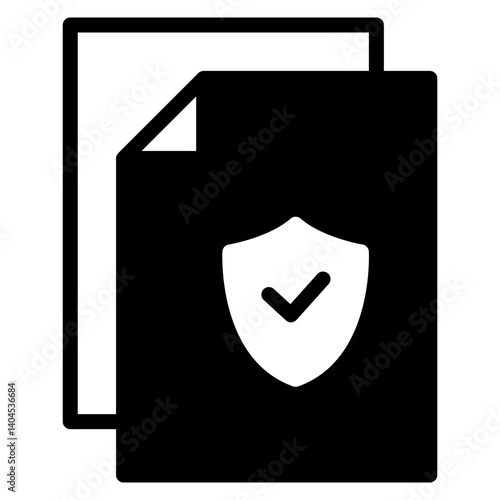 Protection Document Solid Icon