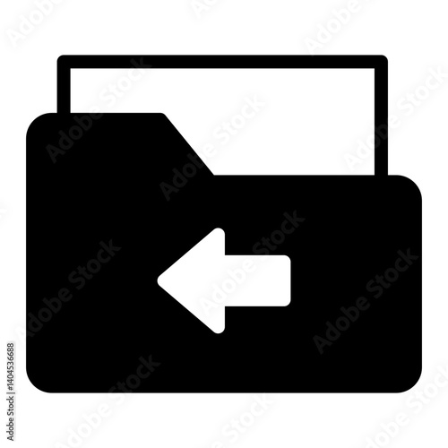 Move In Folder Solid Icon