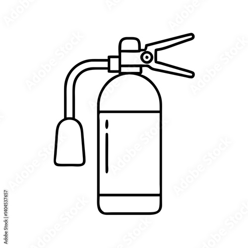 fire extinguisher icon, fire extinguisher line art - simple line art of fire extinguisher, perfect for fire extinguisher logos and icons