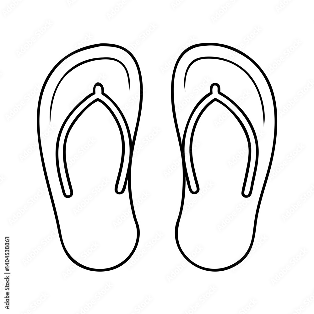 flip flops icon, flip flops line art - simple line art of flip flops, perfect for flip flops logos and icons flip flops icon, flip flops line art - simple line art of flip flops, perfect for flip flops logos and icons