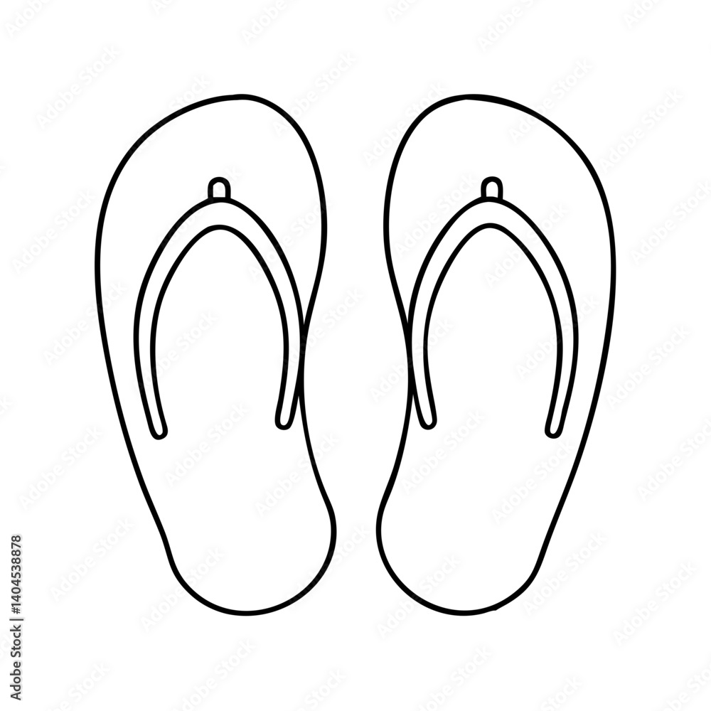 flip flops icon, flip flops line art - simple line art of flip flops, perfect for flip flops logos and icons flip flops icon, flip flops line art - simple line art of flip flops, perfect for flip flops logos and icons