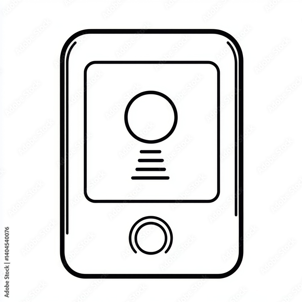 Black flat vector icon of air quality monitor, smart home environment tracker isolated on white background Black flat vector icon of air quality monitor, smart home environment tracker isolated on white background