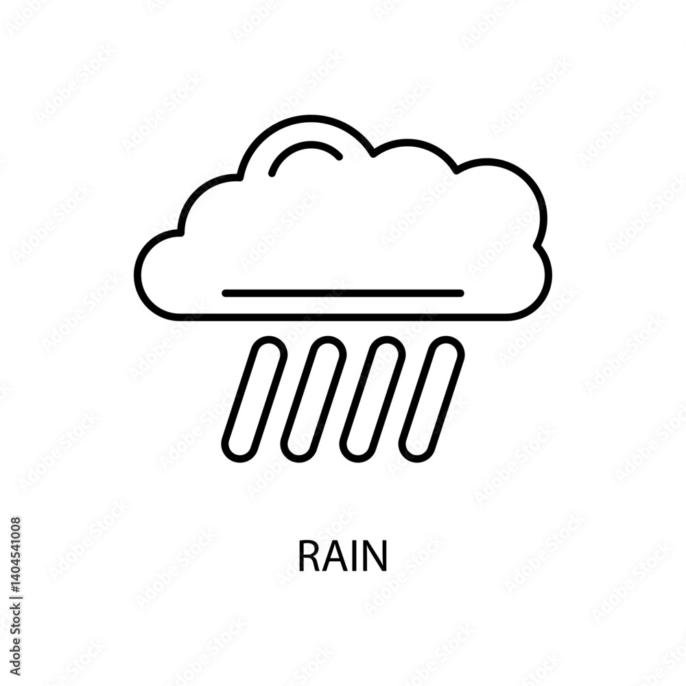 Icon a rain, isolated against a clean background. Icon a rain, isolated against a clean background.