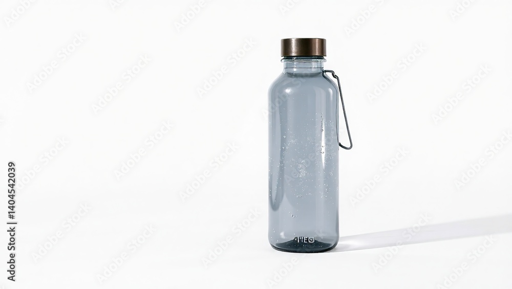 Modern Reusable Water Bottle, Clean Design, White Background Modern Reusable Water Bottle, Clean Design, White Background
