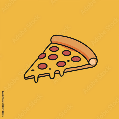 vector illustration of a slice of pizza