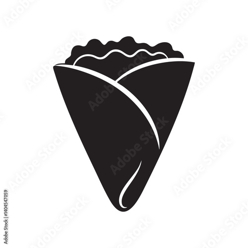 Wrap in bold black vector perfect for fast food designs