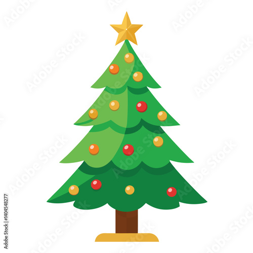 Christmas tree isolated on white background