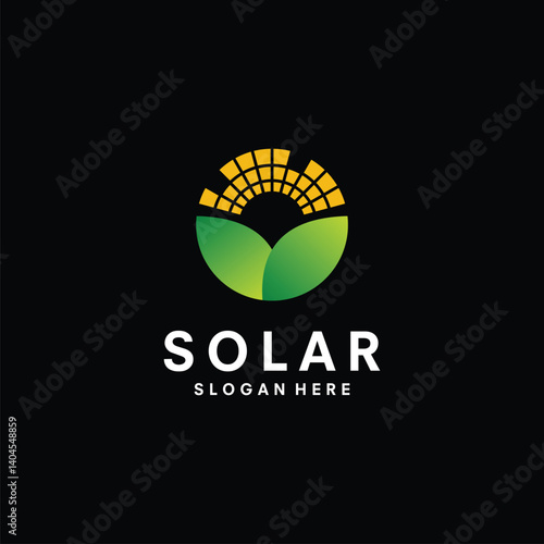 green energy logo vector icon illustration design