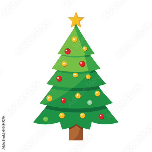 Christmas tree isolated on white background