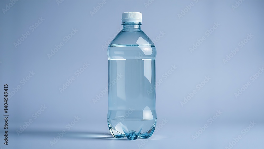 Clean Clear Plastic Water Bottle, Modern Design, Studio Shot Clean Clear Plastic Water Bottle, Modern Design, Studio Shot