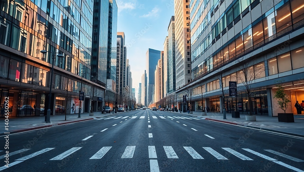 Obraz premium Modern Cityscape Background with Empty Space for Product Display