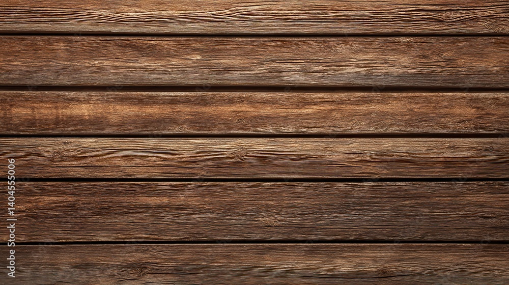 Fototapeta premium Close - up of wooden slats on an old, weathered fence, showing natural grain and texture. Dark brown background for a rustic feel. Ideal for home decor and interior wall art.