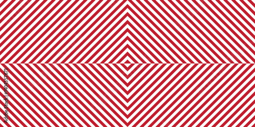 Vector geometric lines seamless pattern. White and red abstract graphic striped ornament. Simple geometry, stripes, zigzag, chevron. Subtle modern linear background. Design for decor, print, package