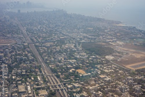 Obraz na płótnie India, Maharashtra, Mumbai, a view of a city w salonie