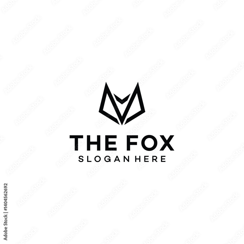 The fox logo vector template illustration design The fox logo vector template illustration design