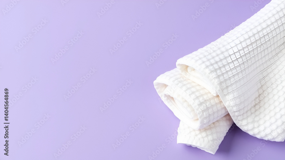Obraz premium Soft Hand Towels on Purple Background