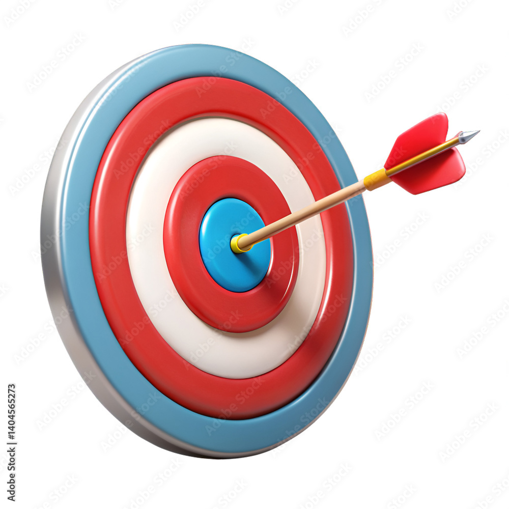 Target with Arrow in Center Success Achievement Target with Arrow in Center Success Achievement