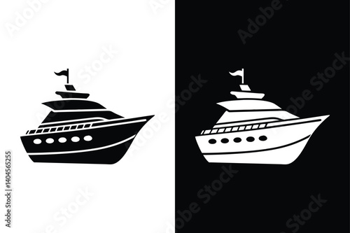 Yacht Logo Icon. Clean Vector Design for Marine & Cruise Branding