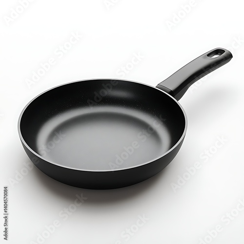 Wallpaper Mural Non-stick Frying Pan: A sleek, black non-stick frying pan with a comfortable ergonomic handle, ideal for cooking a variety of dishes. Perfect for showcasing recipes or kitchenware. Torontodigital.ca