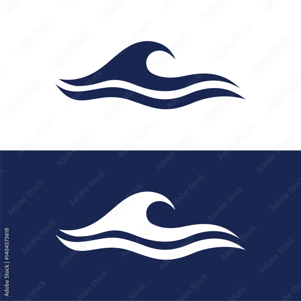 Obraz premium wave logo vector template illustration