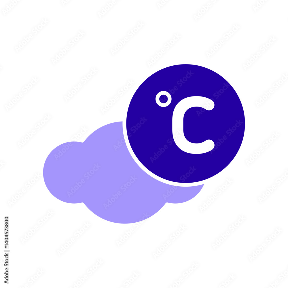 Icon a degree Celsius, isolated against a clean background. Icon a degree Celsius, isolated against a clean background.