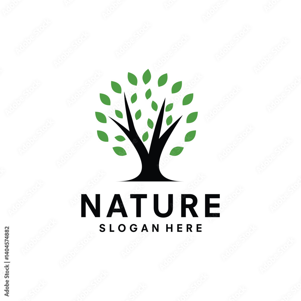 Obraz premium tree logo vector template illustration design