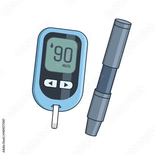 Glucose meter devices vector illustration