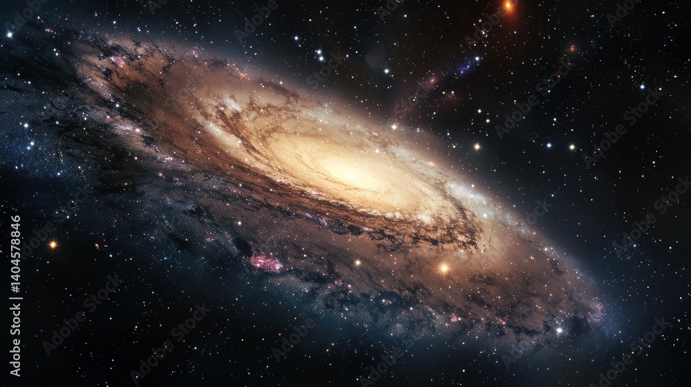 Naklejka premium Spiral Galaxy in the Vast Universe