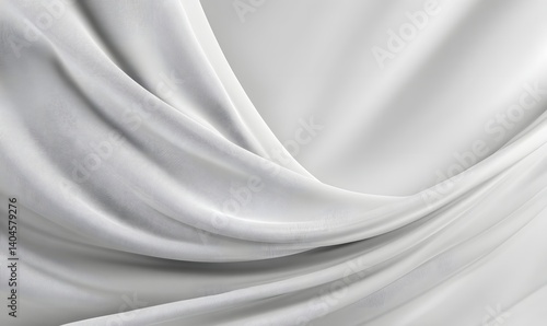 Elegant White Draped Fabric Soft Texture Background Subtle Waves Smooth Surface Luxurious Design Clean Minimalist Style High Resolution Image Perfect 