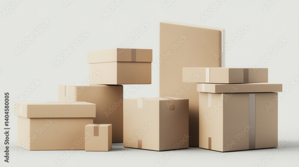Stacked cardboard boxes Stacked cardboard boxes
