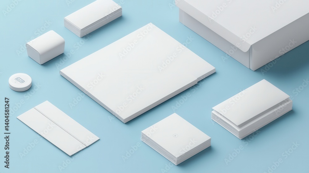 Various blank white packaging mockups Various blank white packaging mockups