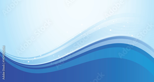 blue shiny gradient background with flowing wave thin line papercut design. Premium 3d abstract vector  glowing three dimensional wallpaper for company business banner presentation