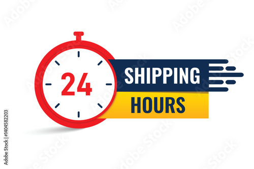Shipping hours distribution shipment vector design
