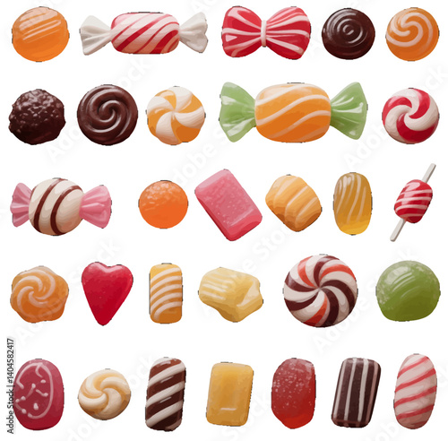 set of colorful candy