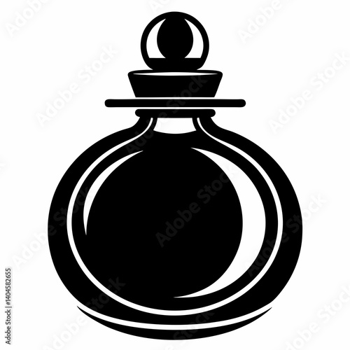 black and white wine bottle