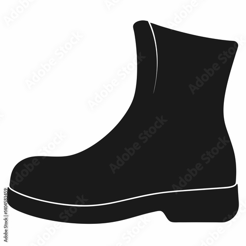 black rubber boots