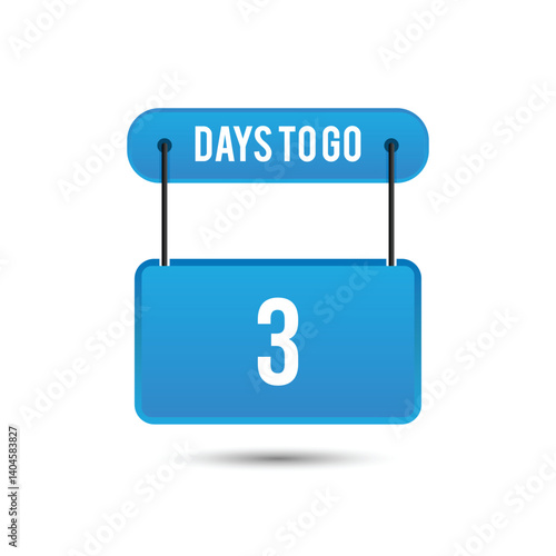 3 days to go countdown vector design
