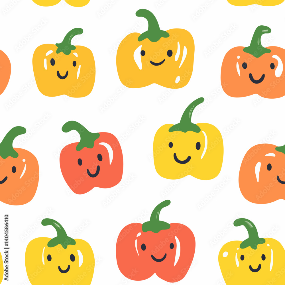 Green pepper pattern.Exquisite vector vegetable patterns. Green pepper pattern.Exquisite vector vegetable patterns.